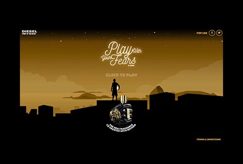 advergame Diesel, jeu Play with your fears, runner de marque