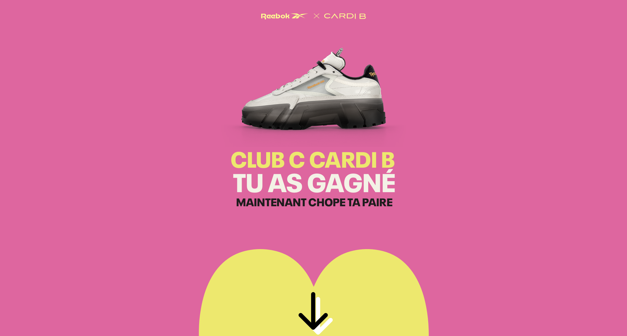 fin du jeu Reebok x Cardi